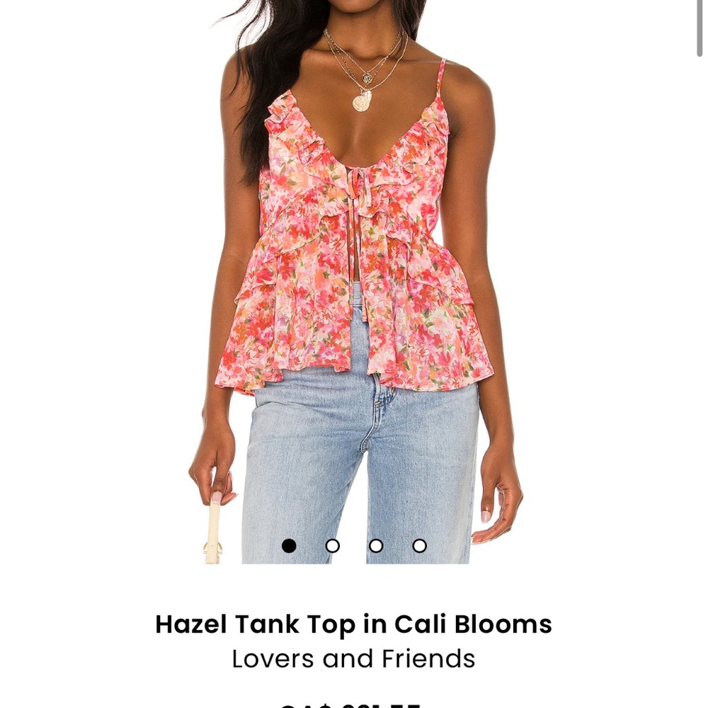 Lovers + Friends Pink Floral Tank Top